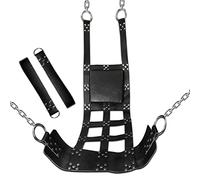 Heavy Duty Leather Bondage VIP Bondage Hammock Different Sex Swing Sling with Stirrups & Sling Rode Adult Sex Fun (Swing-01)