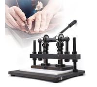 Heavy Duty Leather Cutting Machine with 4-Column Design, 12mm Stroke & 260x125mm Plate for DIY Crafting
