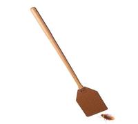 Heavy Duty Leather Fly Swatter - Ergonomic Paddle, Durable Handheld Swat Tool | Natural Leather Beater, Non-Slip Grip For Indoor Rooms, Picnic, Yard, Terrace, Garage, Shed