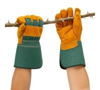 Heavy Duty Leather Gardening Gloves Warm, Thorn Proof, Durable Work Gloves for Men & Women Ideal for Pruning, Landscaping, Farming, and Outdoor Jobs One Size Fits All