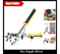 Heavy Duty Leather Hole Punch with Ergonomic Grip - Multi-Sized Tool for Crafts
