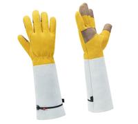 Heavy Duty Leather Thorn Proof Gloves with Extended Arm Coverage Hand Perfect for Gardening and Landscaping Thorn Proof