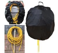 Heavy Duty Leatherette Garden Wall-Mounted Hose Reel Cover,Waterproof&Dustproof&Sun-Proof Cover for Garden Hose,1.2/1.5/2 Foot Fitted,Protect Your Garden Hose and prolong its Life (Black,2FT)