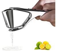 Heavy Duty Lemon Squeezer Stainless Steel - Max Extraction Manual Juicer - Easy Squeeze Fold-Flat Lime Citrus Handheld Juice Extractor