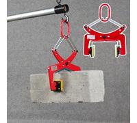 Heavy Duty Lifting Clamps, Adjustable Horizontal Plate Clamp,Heavy Duty Stone Lifting Clamps-Secure Grip for Granite and Concrete Panels, Alloy Steel Construction with Rubber,One Color,M: Opening 12