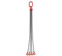 Heavy Duty Lifting Clamps, Adjustable Horizontal Plate Clamp,Heavy Duty Vertical Plate Clamp Chain Sling And Hooks, Grade 80 Mn-Steel For Secure Lifting In Mining, Machinery, Ports, And Bui ,3Ton-3m-4leg