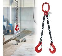 Heavy Duty Lifting Clamps, Adjustable Horizontal Plate Clamp,Vertical Plate Clamp,Chain Sling with Positive Locking Hooks, G80 Alloy Steel Heavy Duty Lifting Sling Chains,59inch/1.5m,24251 Lbs/11 Ton