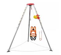 Heavy Duty Lifting Tripod with Safety Belt | Large Fire Rescue Equipment for Wells Sewers Tunnels | Tripod for Safe Exploration & Rescue Operations