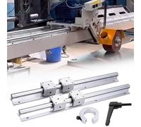 Heavy Duty Linear Rails and Bearings - SBR25 CNC Track Kit 200-1000mm Motion Guide Rail for Automated Equipment Cutting Machines Low-Friction Precision Mill