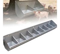 Heavy Duty Livestock Feeder, Stainless Steel Trough with Sloped Easy-Eat Opening, Versatile Hay/Water/Feed Bin for Piggeries and Sheds