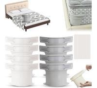 Heavy Duty Lock Bed Sheet Holders - Securely Holds Sheets in Place, Universal Fit Beds Corner Straps for All Mattress Sizes (Single/Double/King) No-Slip Fitted Sheet Clips (8, Gray+White)