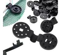 Heavy Duty Lock Grip - 100PC Removable Garden Netting Awning Fabric Retaining Clip, Sliding Adjustable Plastic Clips - No Need to Worry About Falling Off Due to Strong Wind and Rain (100)