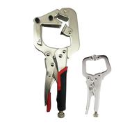 Heavy Duty Locking C-Clamp Set for Welding, Woodworking & Metalworking - Adjustable Precision Grip Tools for DIY Projects, 10-Inch & 5-Inch