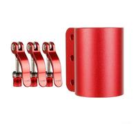 Heavy duty locking clamp clip for Kaabo Mantis10 scooter to strengthen folding lock pole and minimize risk of failure while riding (Red)