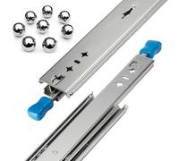 Heavy Duty Locking Drawer Slides - 1 Pair 120kg Capacity Full Extension 250-1500MM Side Mount Rails for Tool Box & Slide Out Table (Size: 250mm/10inch)