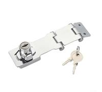 Heavy Duty Locking Hasp and Staple with Keys for Shed Garage Cupboard Door, Zinc Alloy Security Padlock Closure, 2.5 in and 3 in Compatible(3INCH)