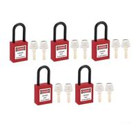 Heavy Duty Lockout Tag Lock with Anti Pulling Key Core, Nylon Beam Resistant to Deformation and Weather, Suitable for Lockout/Tagout Safety Use