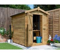 Dunster House Heavy Duty Log Shed 19mm Tongue & Groove Walls, W5' X D7' / W1.5M X D2.0M, Pressure Treated, Taarmo