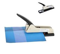 Heavy Duty Long Arm Stapler, Long Reach Stapler with Fixable Paper Guide, 210 Sheets Capacity, 250mm Adjustable Stapling Depth, Paper Binding Machine for Creating Booklets
