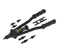 Heavy Duty Long Arm Threaded Nut Riveter - Adjustable Nozzle 410mm Reach Rivet
