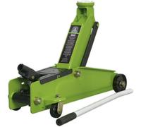Heavy Duty Long Chassis Trolley Jack - 3000kg Limit - 432mm Max Height - Green