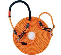 Heavy-Duty Long Dog Leash, 30/50/65 FT,Dog Tie Out Cable, Runner Cable,Training Leash with Foldable Padded Handle&Slip Collar, Double Swivel Hook for Play, Camping, Yard,Backyard Tie (Orange, 30FT)