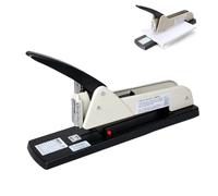 Heavy Duty Long Reach Stapler, 210 Sheets Capacity, Adjustable Stapling Depth, Rotatable Needle Plate for Creating Booklets, Pamphlets, and Albums