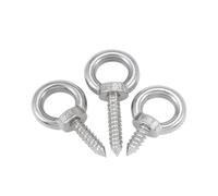 Heavy Duty Longshank Threaded Machinery Eyebolt, 1/2/5 pcs M4-M12 304 Stainless Steel Lifting Eye Hook Self Tapping Screw(2pcs,M10x50mm)