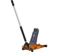 Heavy-Duty Low Entry Trolley Jack - 2250Kg Capacity - Twin Piston - 495mm Maximum Height - Orange