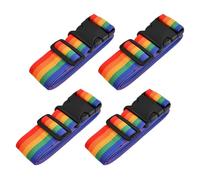 Heavy Duty Luggage Straps for Suitcases Packing Belts Travel Accessories Adjustable Bag Strap 4pc Rainbow