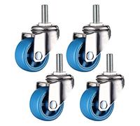 Heavy Duty M10 Bolt Mounted Nylon Swivel Wheels 200kg Load Capacity Silent & Wear Resistant with Brakes 1.5 Inch for Smooth Mobility and Stability