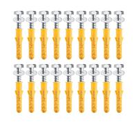 Heavy Duty M10x50mm Masonry Brick Wall Plugs and Concrete Screws with Washer Zinc Plated Wall Fixing Anchor Bolts Strong Wall Plugs and Screws Set for TV Bracket Aerial Satellite Fence Shelves（18 pcs