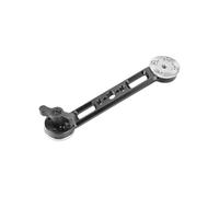 Heavy duty M6 aluminum extension arm for photographic use with 1/4" and 3/8" threaded mounting option