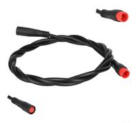 Heavy Duty M8 Cable 3.33mm Thick 2-Pin 60cm Black(A)