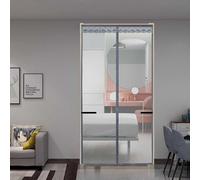 Heavy Duty Magnetic ct Door Screen Curtain Easy Install Fly Mesh for Balcony Patio Sliding Door 150x220cm Grey Bug Barrier Keep cts Out!