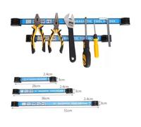 Heavy-Duty Magnetic Device Strip Holder for Automotive Workshop Tools - 8 or 12 or 18 Inch Flexible Wall-Mounted Socket Organizer with Strong Magnets Steel Construction(8 INCHES)