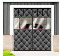 Heavy-Duty Magnetic Door Cover - Winter Draft Stopper Energy-Saving Insulation Noise Reduction Waterproof Kit for 210-490cm Doors (Black 360x210cm)