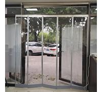 Heavy Duty Magnetic Door Curtain - Clear Plastic Strip Curtain for Back Door Balcony Garage & Sliding Door 125x210cm - Easy Install ct & Dust Barrier