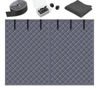 Heavy-Duty Magnetic Door Seal Kit Thermal Insulation & Soundproofing Blanket Weather Stripping Draught Excluder for Workshop Doors (Gray Fits 550 x 425 CM)