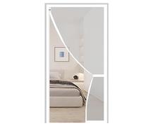 Heavy Duty Magnetic Fly Screen Door 230x185 cm - Easy Install Adhesive Tape Mesh for Balcony Patio & Cellar - ct Protection Durable & White Design