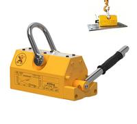 Heavy Duty Magnetic Lifter, 880LBS Neodymium Lift Magnet for Lifting Plates and Round Bars, Permanent Magnet with Quick Release, Ideal for Industrial Use