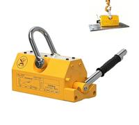 Heavy Duty Magnetic Lifter, 880LBS Neodymium Lift Magnet for Lifting Plates and Round Bars, Permanent Magnet with Quick Release, Ideal for Industrial Use