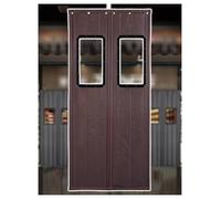 Heavy Duty Magnetic Strip Door Curtain, Commercial Grade Freezer Wind Barrier for Warehouse, Walk-in Cooler & Industrial Use(Brown,W80xh210cm)