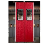 Heavy Duty Magnetic Strip Door Curtain, Commercial Grade Freezer Wind Barrier for Warehouse, Walk-in Cooler & Industrial Use(Red,W90xh220cm)