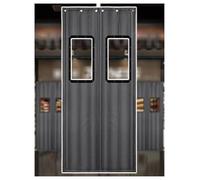 Heavy Duty Magnetic Strip Door Curtain, Commercial Grade Freezer Wind Barrier for Warehouse, Walk-in Cooler & Industrial Use(Dark Gray,W70xh200cm)