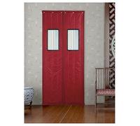 Heavy Duty Magnetic Strip Door Curtain - Thermal Insulated Cold Weather Barrier for Commercial/Home Use - Supermarket, Warehouse, Walk-in Freezer(Red,90x230cm/35.4x90.6in)