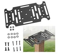 Heavy Duty Mailbox Bracket with Multiple Hole Patterns for Installation on For 4x4 Wood or Hollow Posts Robust Steel Plate with 4mm Thickness