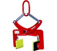 Heavy-Duty Manganese Steel Lifting Clamps - Adjustable Stone & Plate Vertical Clamp with Rubber Non-Slip Chuck (14.2-35.4 inch Opening) for Factories, Construction & Warehouse Use