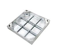 Heavy Duty Manhole Cover - Stainless Steel Frame Flat Lid for Sewer Drainage, Ideal for Yard, Parking Lot, Septic Tank