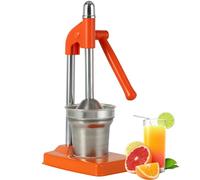 Heavy Duty Manual Citrus Juicer, Commercial Grade Stainless Steel, Silent & Easy Squeeze, Stable Base for Home & Commercial Use